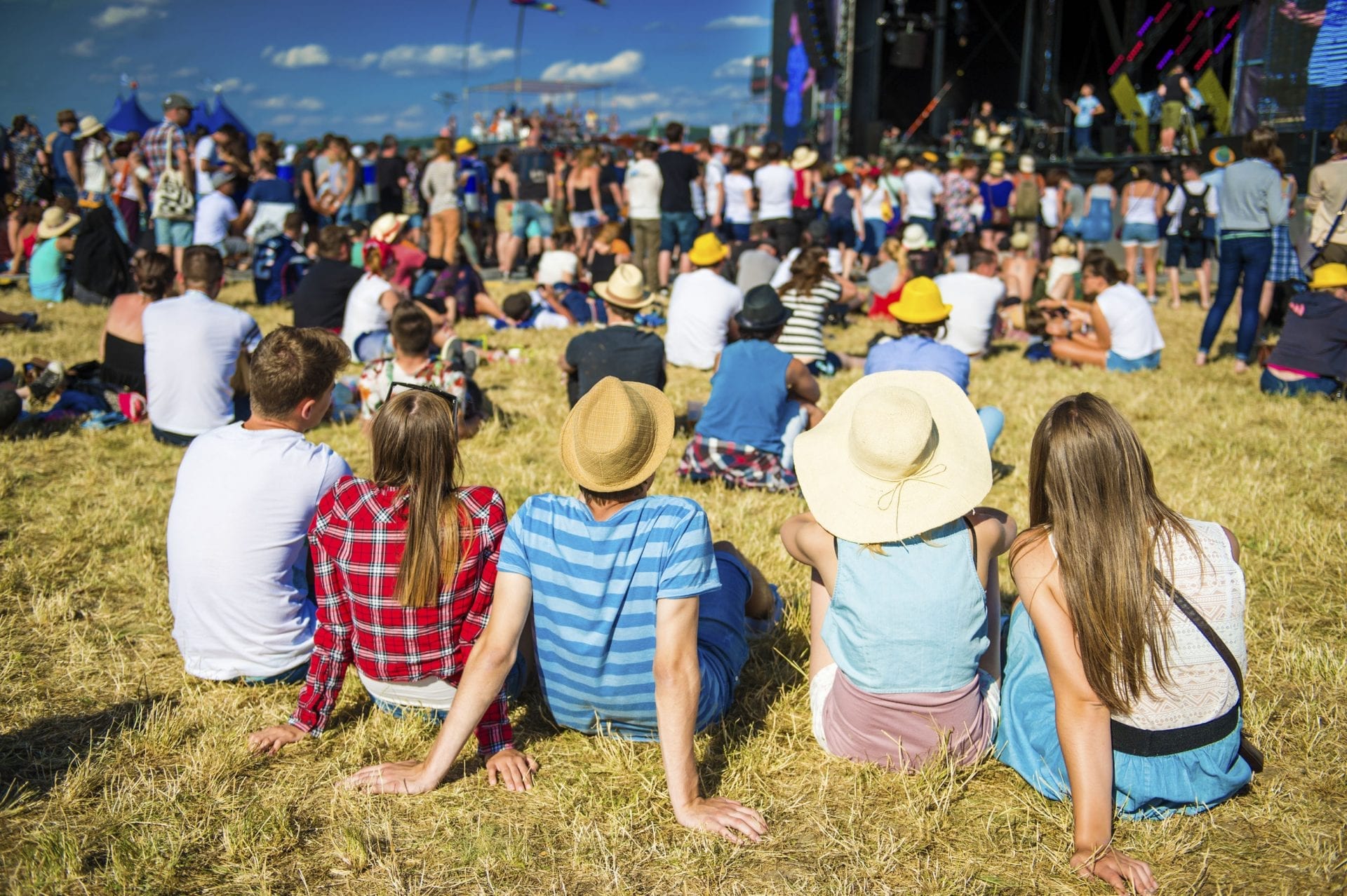 People at a festival
