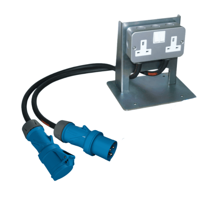 16/1 In & Thru to Metal Clad Double socket