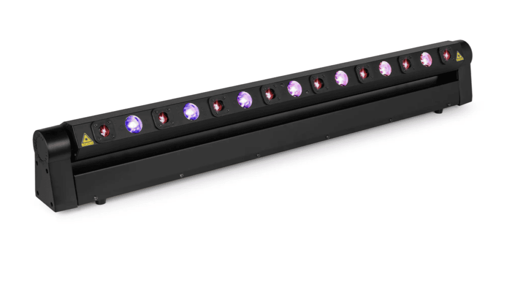 Beamz Hyaden Moving Bar with 7 LED and 8 Laser beams