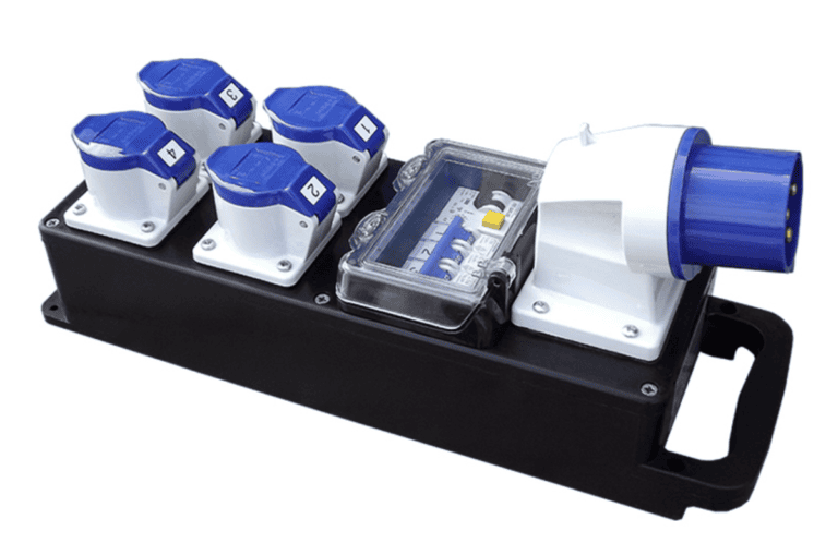 RubberBox – RUB1408 – 32A 1PH> & 4x 16A 1PH Distro